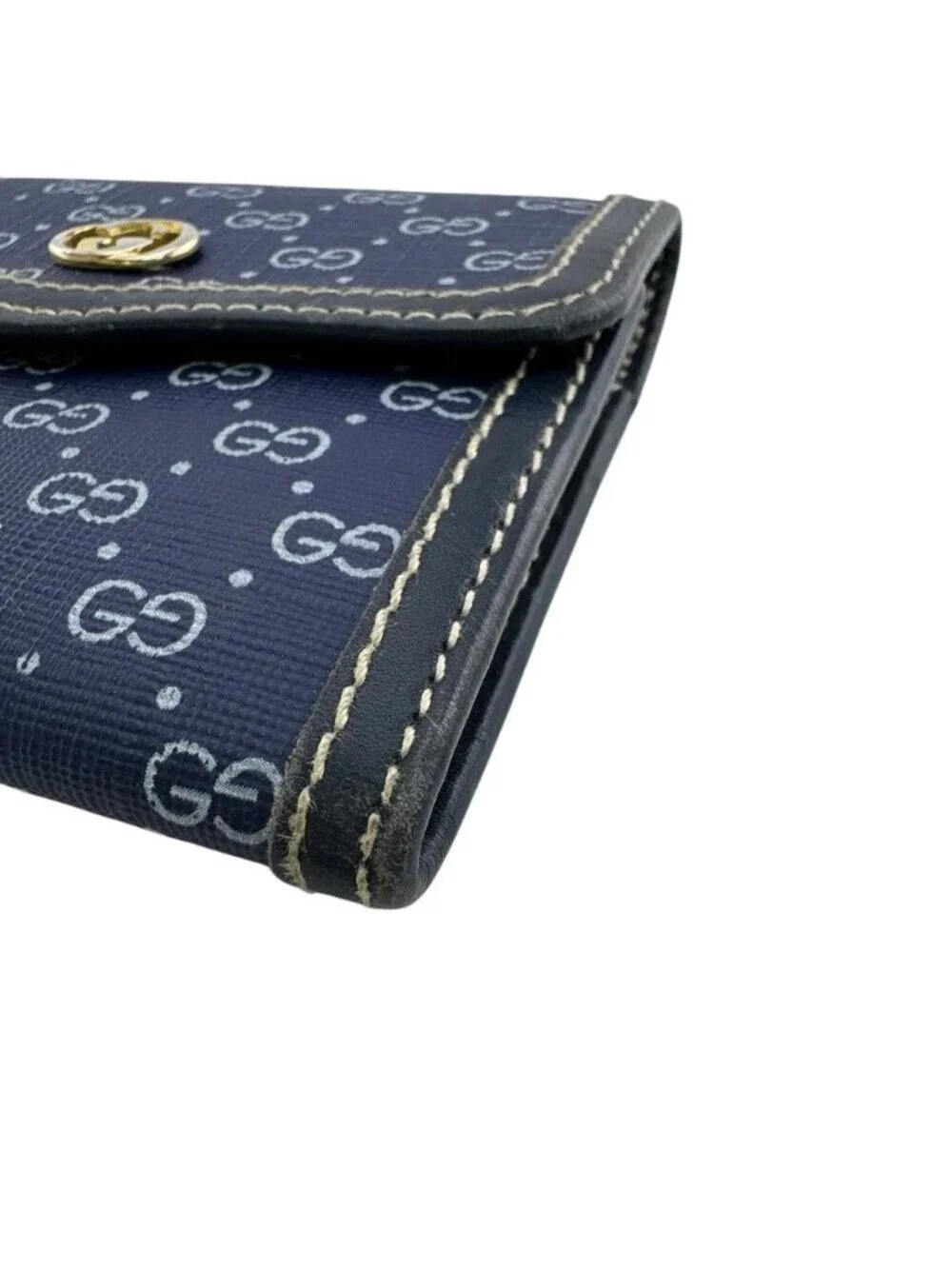Gucci Micro GG Bifold Wallet Navy